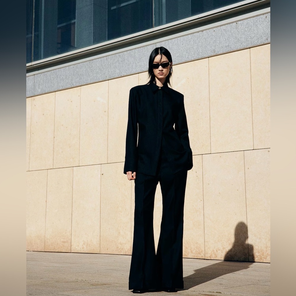 H&M Edition Flared Creased Pants